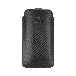 Forcell Pocket Carbon Telefontok - fekete tépőzáras, kihúzó füles tok (16x7,8x1 cm)-3