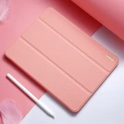 Tablettok iPad Pro 12.9 2022 (6. gen) -Dux Ducis Domo pink tablet tok ceruza tartóval-1