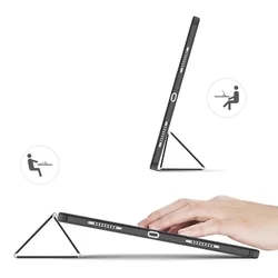 iPad Pro 12.9 2020 (4. gen) Tablettok - DUX DUCIS TOBY fekete ütésálló tok ceruza tartóval-1