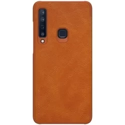 Telefontok Samsung Galaxy A9 2018 - Nillkin Qin Book Kihajtható Bőr tok barna-1