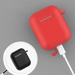 Piros szilikon Airpods 1/2 tartó-2