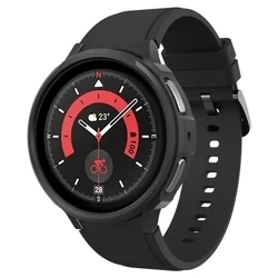 Okosóra védő tok - Samsung Galaxy Watch 5 Pro (45 mm) - SPIGEN LIQUID AIR fekete szilikon védőtok-3