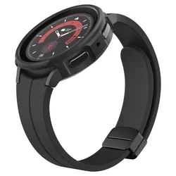 Okosóra védő tok - Samsung Galaxy Watch 5 Pro (45 mm) - SPIGEN LIQUID AIR fekete szilikon védőtok-4