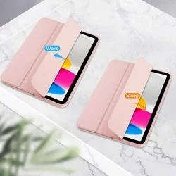 iPad 2022 10.9 (iPad 10) Tablettok - pink smart case, ceruza tartóval-5