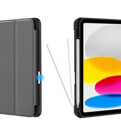 iPad 2022 10.9 (iPad 10) Tablettok - fekete smart case, ceruza tartóval-1