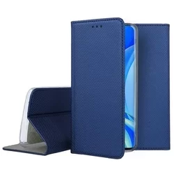 Huawei Nova Y70 Telefontok - kék mágneses átlátszó szilikon keretes könyvtok-3