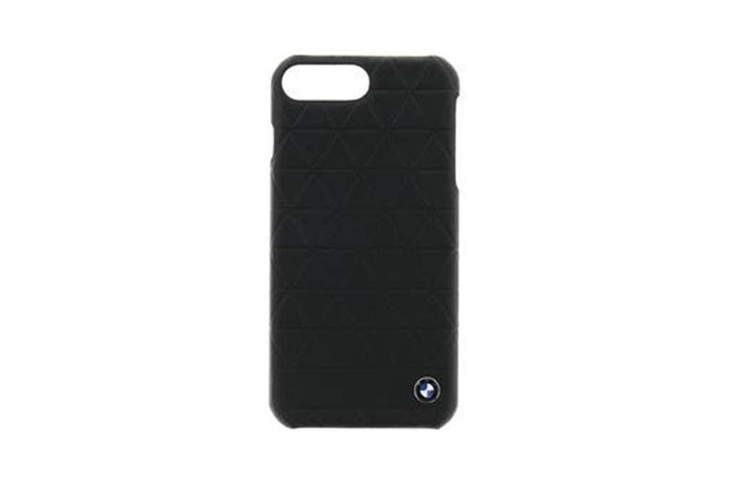 BMW Kemény Tok Dombornyomott Hatszögletű iPhone 7 Plus / 8 Plus telefontok - Fekete (3700740396766)