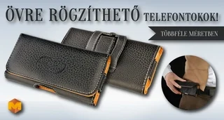 Telefontok 5,1 col műbőr övre tok