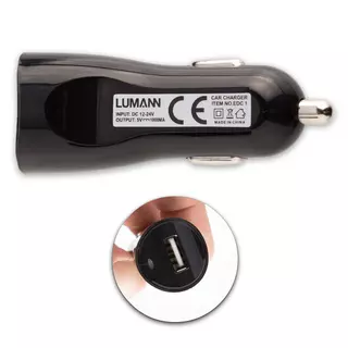 Usb autós töltő - Lumann 1A, fekete
