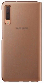 Telefontok Eredeti Samsung Galaxy A7 2018 - arany kinyitható tok