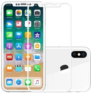 Üvegfólia iPhone XR fehér 3D üvegfólia