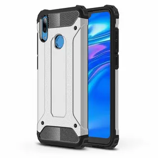 Telefontok Huawei Y7 2019 / Y7 Prime 2019 - Hibrid Armor Ütésálló tok - ezüst