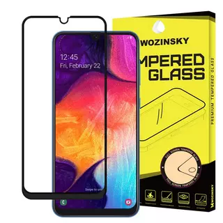Samsung Galaxy M10 üvegfólia- Super kemény tokbarát fólia fekete kerettel