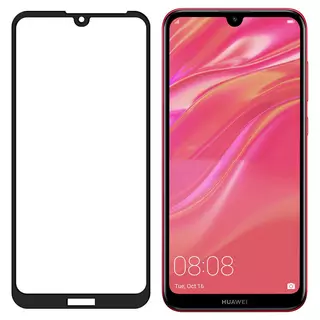 Huawei Y5 2019 / Honor 8S Üvegfólia  - Super kemény tokbarát fólia fekete kerettel