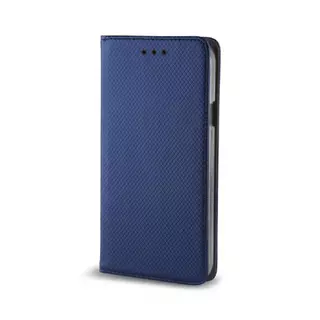 Nokia 9 PureView Telefontok - kék mágneses átlátszó szilikon keretes könyvtok