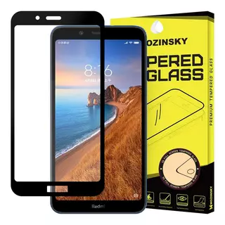 Üvegfólia Xiaomi Redmi 7A - Super kemény tokbarát fólia fekete kerettel