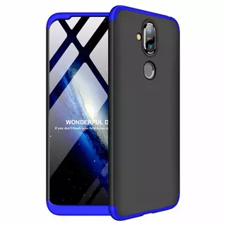 Nokia 8.1 Telefontok - GKK Protection 3In1 tok kék-fekete
