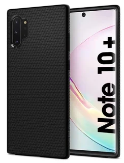 Telefontok Samsung Galaxy Note 10+ (Note 10 Plus) - Spigen Liquid Air fekete TPU hátlaptok