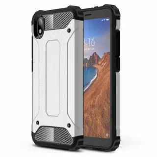 Xiaomi Redmi 7A Telefontok - Forcell Defender II ezüst ütésálló hátlap tok