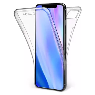 Telefontok iPhone 11 Pro Max - Ultravékony átlátszó előlap + hátlap szilikon tok 360°
