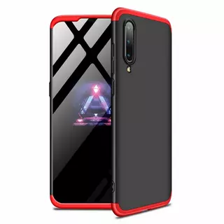 Telefontok Samsung Xiaomi Mi A3 hátlap - GKK Protection 3in1 - fekete-piros