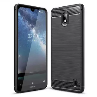 Nokia 2.2 Telefontok - Carbon mintás szilikon tok, fekete