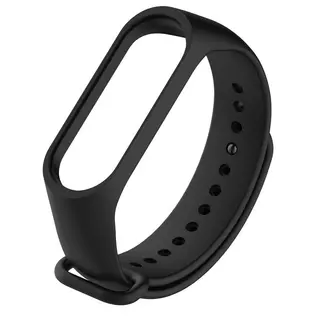 Xiaomi Mi Band 4 / Band 3 okosóra szíj - fekete szilikon