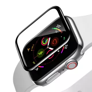 Okosóra fólia Apple Watch Series 4 40mm - Baseus fekete keretes