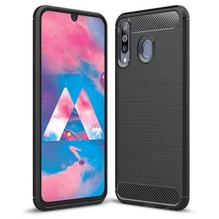 Samsung Galaxy A20s Telefontok - Forcell CARBON fekete szilikon tok
