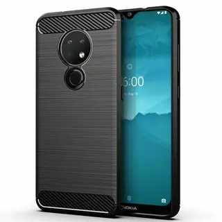 Telefontok Nokia 6.2 / Nokia 7.2 - Carbon Fiber fekete szilikon tok