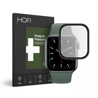 Okosóra flexibilis fólia Apple Watch Series 4/5/6/SE (44 mm) - flexibilis fekete kerettel