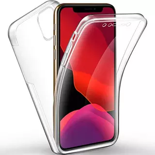 Telefontok iPhone 11 - átlátszó szilikon előlap + plexi hátlap tok 360 fokos