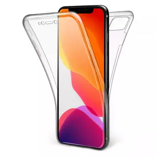 Telefontok iPhone 11 Pro - Ultravékony átlátszó előlap + hátlap szilikon tok 360°