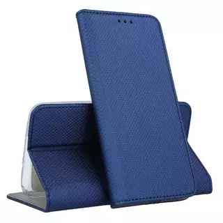Huawei Y7 2019 / Y7 PRIME 2019 Telefontok - kék mágneses szilikon keretes könyvtok
