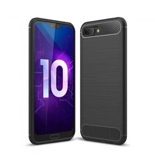Telefontok Honor 10 - Carbon Fiber fekete szilikon tok