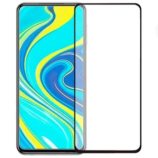 Üvegfólia Xiaomi Redmi Note 9 Pro Max - Full glue, super kemény tokbarát fólia fekete kerettel