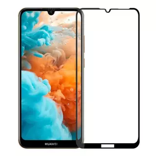 Huawei Y6 2019 / Y6s 2019 / Y6 Pro 2019 Üvegfólia  - fekete tokbarát Slim 3D üvegfólia
