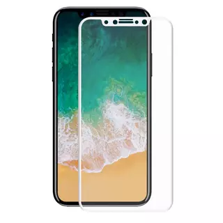 Üvegfólia iPhoneX / iPhone XS - fehér Full Screen üvegfólia