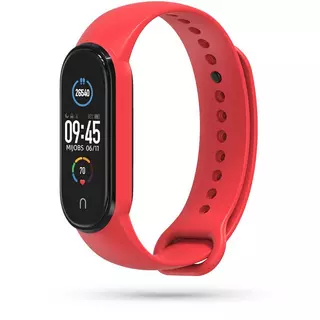 Xiaomi Mi Band 5/6 okosóra szíj - piros szilikon