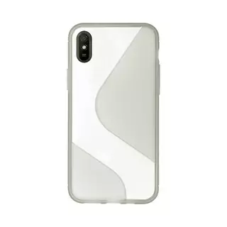 Telefontok Xiaomi Redmi 9A / 9AT - átlátszó S mintás szürke szilikon hátlaptok