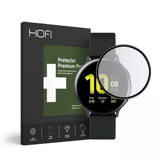 Okosóra fólia Samsung Galaxy Watch Active 2 - kijelzővédő fólia, fekete kerettel (44mm)