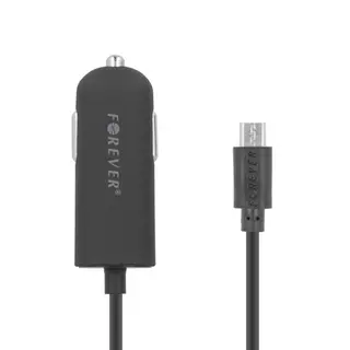 Forever M-01 Autós töltő - fekete MicroUSB szivartöltő, 750mA