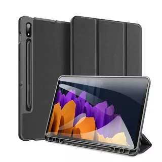 Samsung Galaxy Tab S7 11,0 Tablettok (SM-T870, SM-T875) - DUXDUCIS DOMO fekete smart case, ceruza tartóval