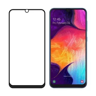 Samsung Galaxy A20e üvegfólia- Super kemény tokbarát fólia fekete kerettel