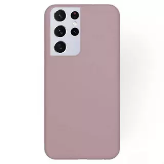 Telefontok Samsung Galaxy S21 Ultra - púder pink szilikon tok