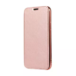 Telefontok Samsung Galaxy A12 - rose gold-átlátszó könyvtok
