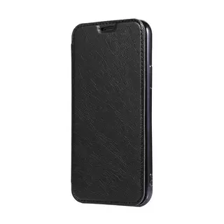 Telefontok Samsung Galaxy A12 - fekete-átlátszó könyvtok