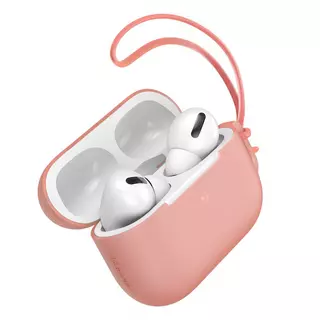 AirPods Pro: Baseus Let''s go - ultravékony barackvirág színű szilikongél AirPods PRO tartó