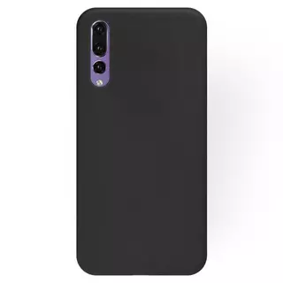 Huawei P20 Pro Telefontok - Matt fekete szilikon tok