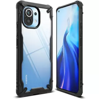Telefontok XIAOMI Mi 11 5G - Ringke Fusion X fekete ütésálló tok